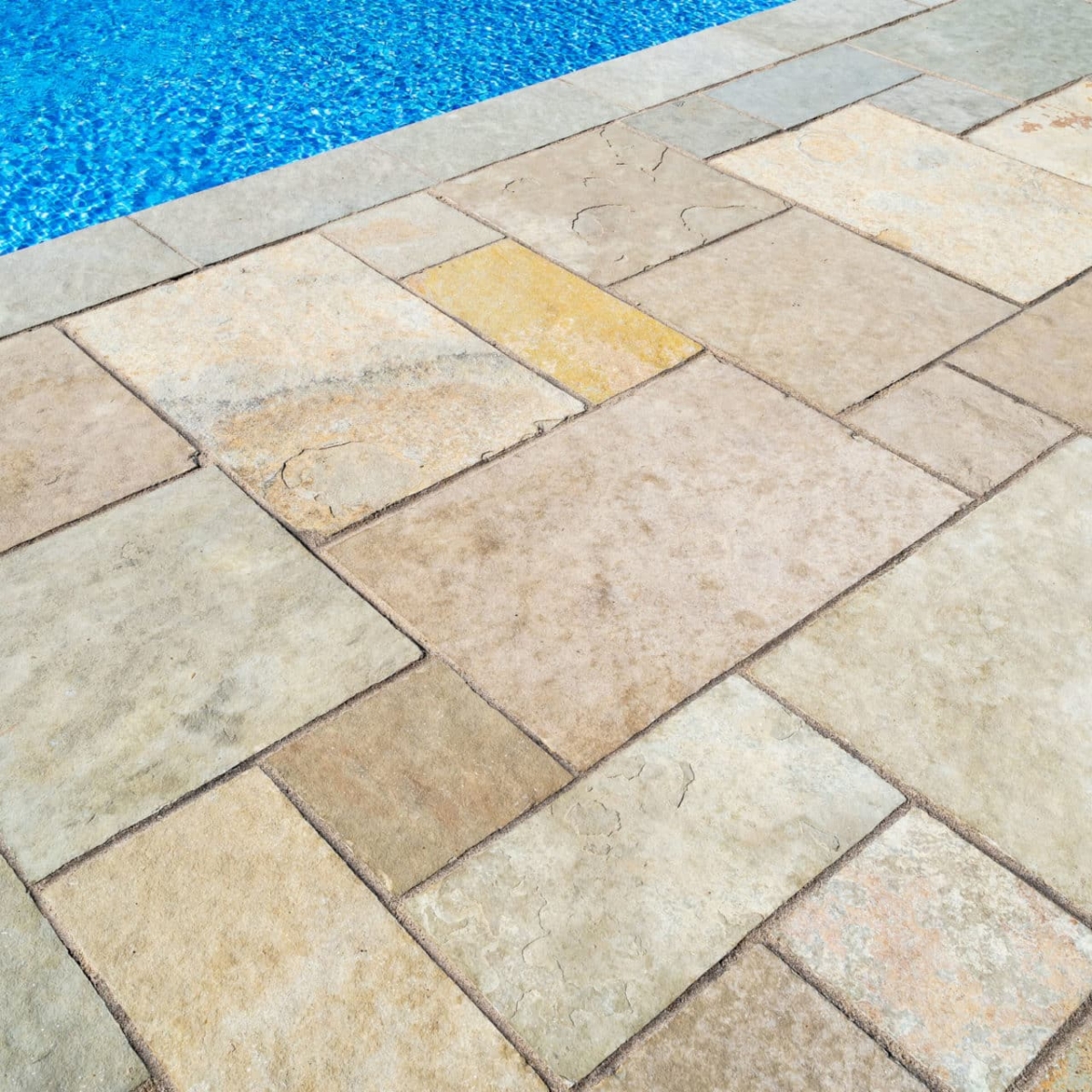kota brown pool copings and paving