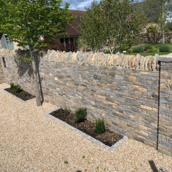 dressed purbeck drystone walling