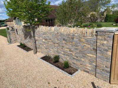 dressed purbeck drystone walling