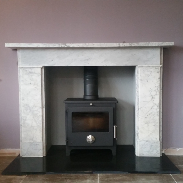 Marble fireplace