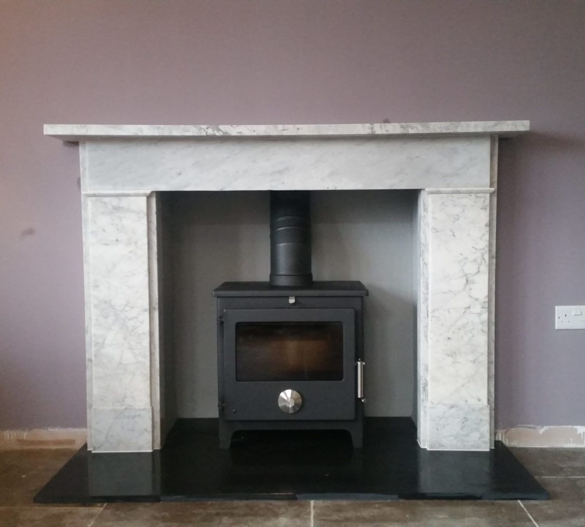 Marble fireplace