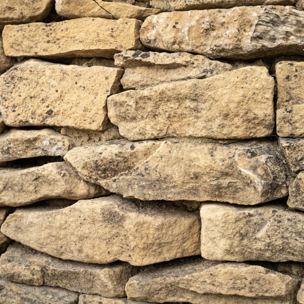 Cotswold Yellow Dry Stone Walling