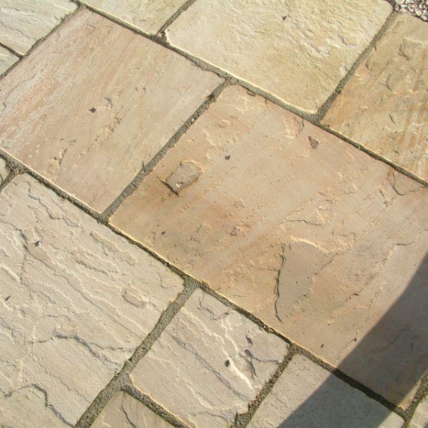 Fossil Mint tumbled paving