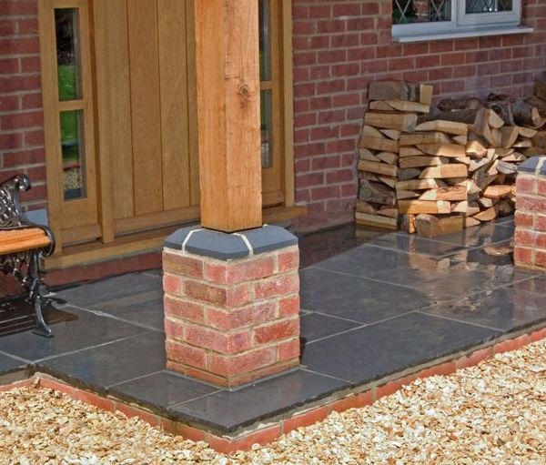Stoneworld black limestone hand cut paving