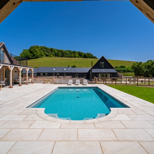 White Mint paving and pool copings
