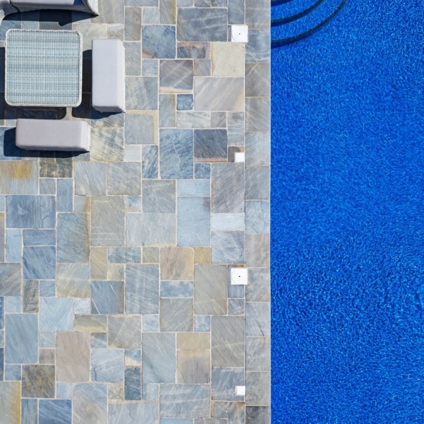 Black Sandstone Tumbled Paving