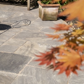 Black Sandstone Tumbled Paving