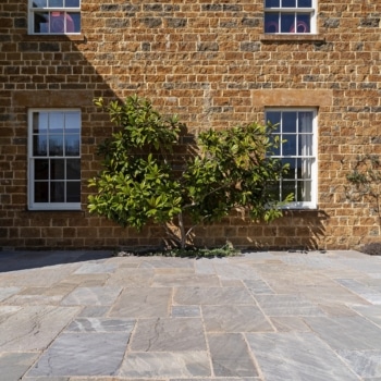 Black Sandstone Tumbled Paving