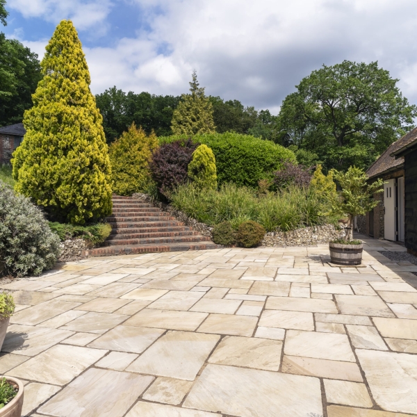 Fossil Mint tumbled paving