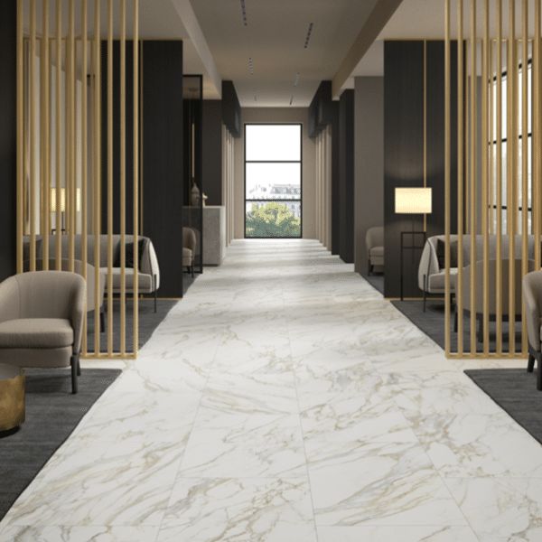 Calacatta gold porcelain tiles
