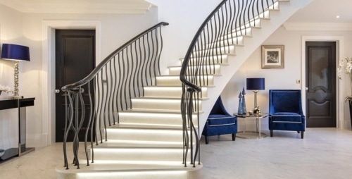 moleanos limestone interior staircase