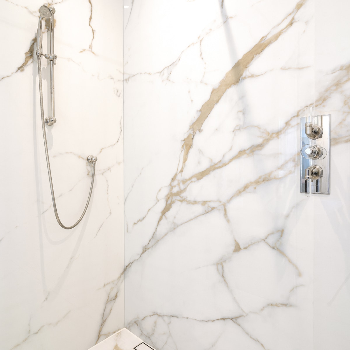 Porcelain shower enclosure