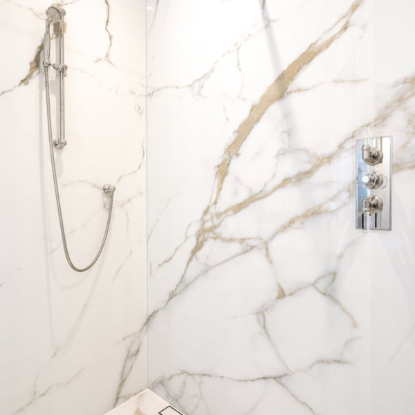 Porcelain shower enclosure
