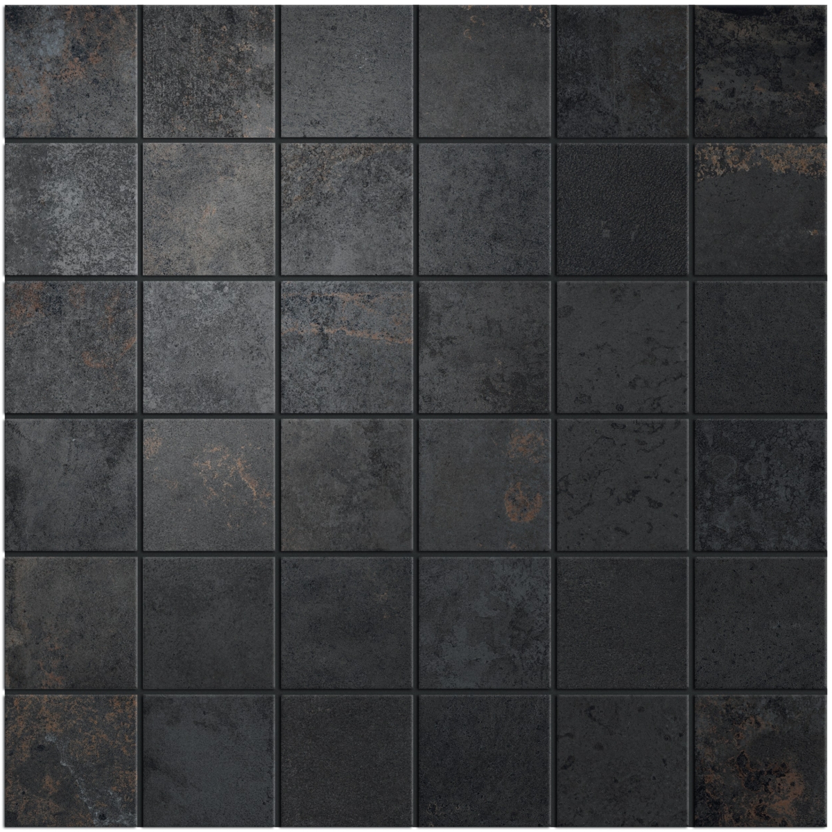 Black mosaic porcelain