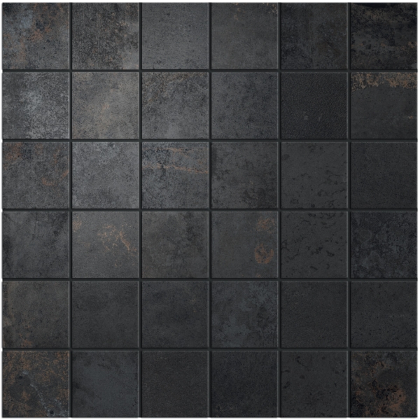 Black mosaic porcelain