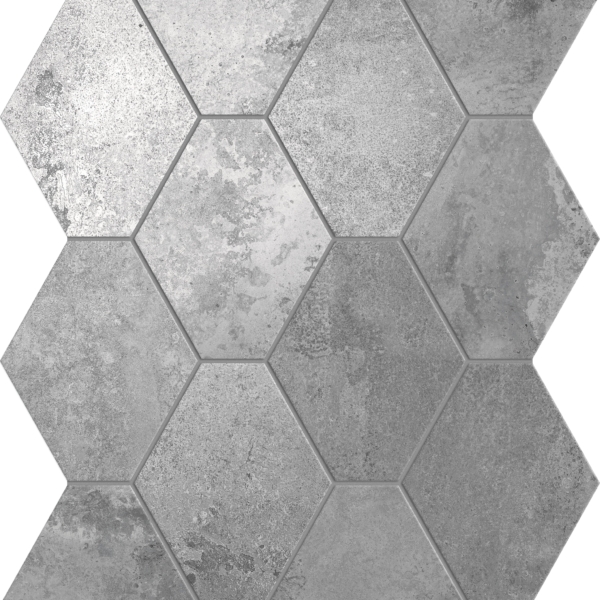 Porcelain mosaic silver urban