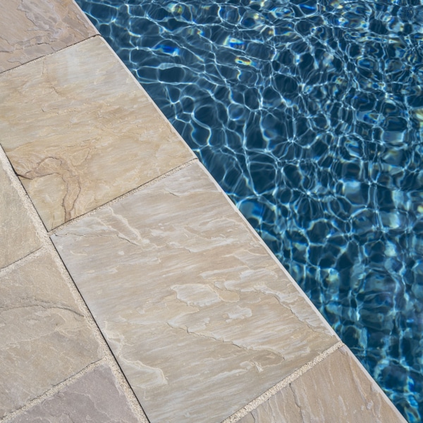 Raj tumbled pool copings and paving Stoneworld 16