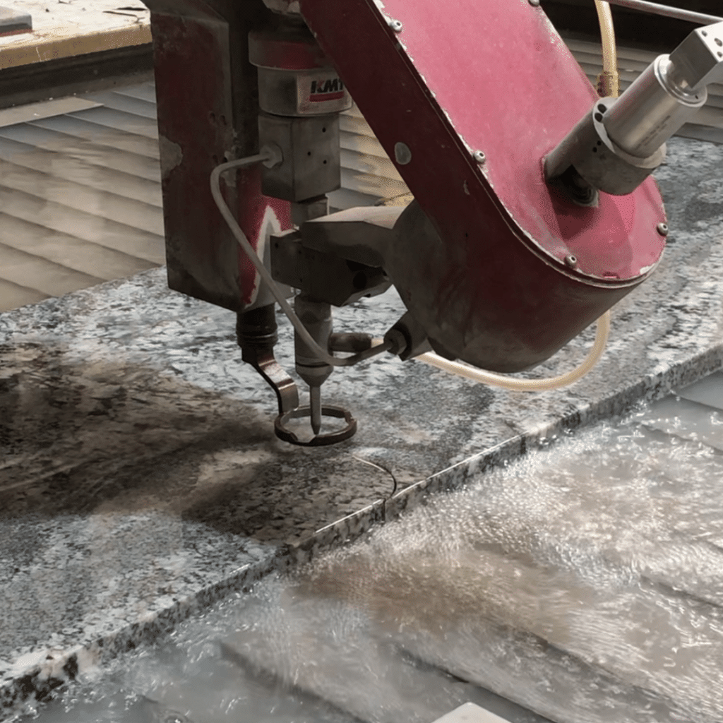 Stoneworld fabrication of bespoke granite kitchen worktop