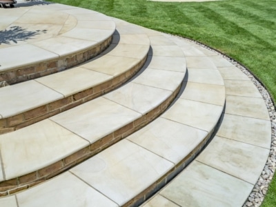 stone steps curved