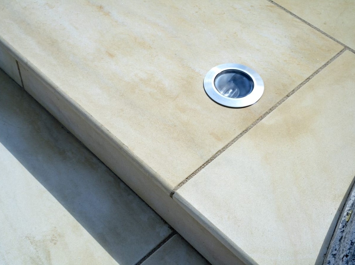 Yellow Mint honed paving and bespoke steps 14