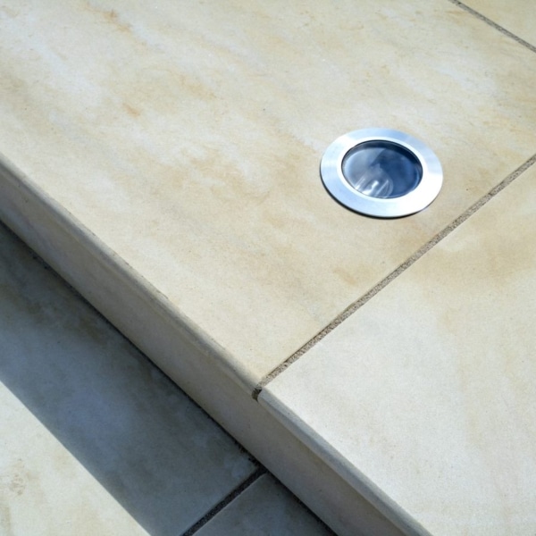 Yellow Mint honed paving and bespoke steps 14