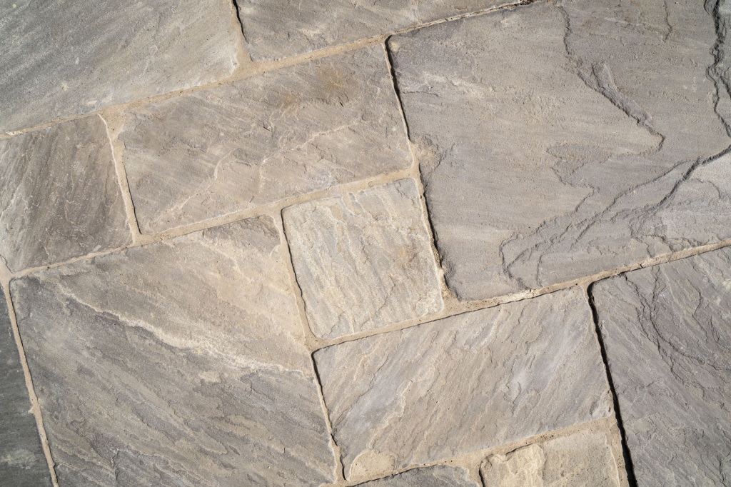 Black Sandstone Tumbled Paving