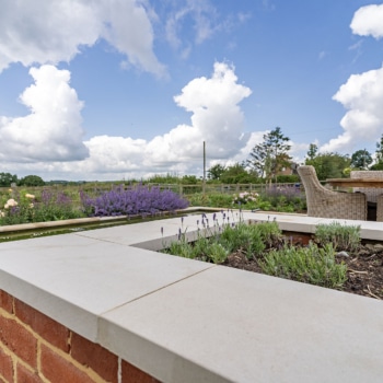 Milton Bullnosed Sandstone Sawn and Sandblasted Pool Copings