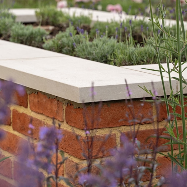 Milton Bullnosed Sandstone Sawn and Sandblasted Pool Copings