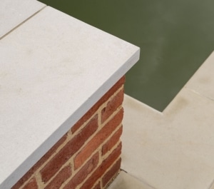 Milton Bullnosed Sandstone Sawn and Sandblasted Pool Copings