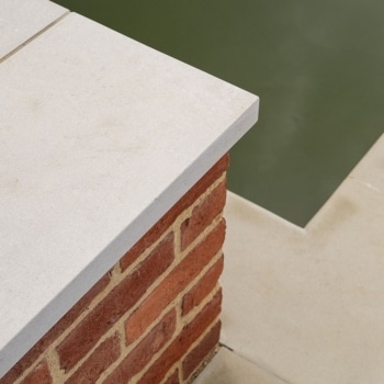 Milton Bullnosed Sandstone Sawn and Sandblasted Pool Copings