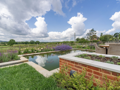 Raised Flower Bed with Milton Sandstone Coping