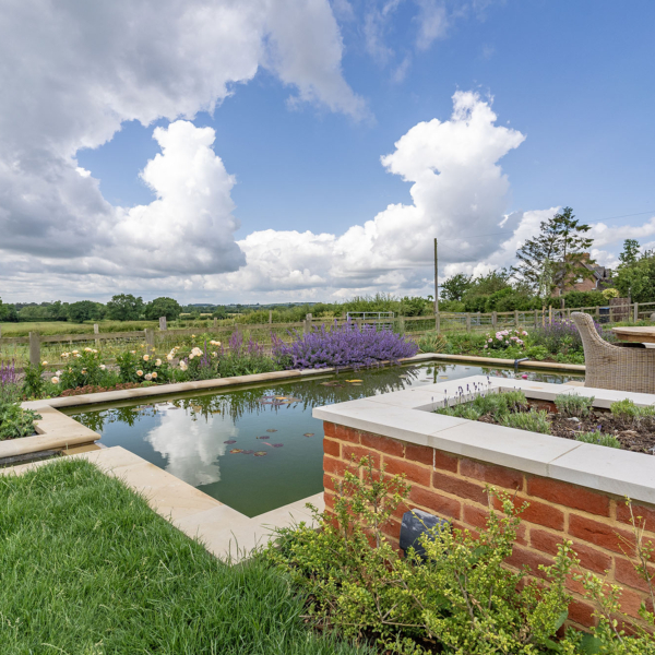 Raised Flower Bed with Milton Sandstone Coping